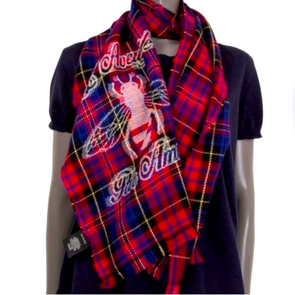 GUCCI “L’AVEUGLE PAR AMOUR” BEE PLAID SCARF NWOT.